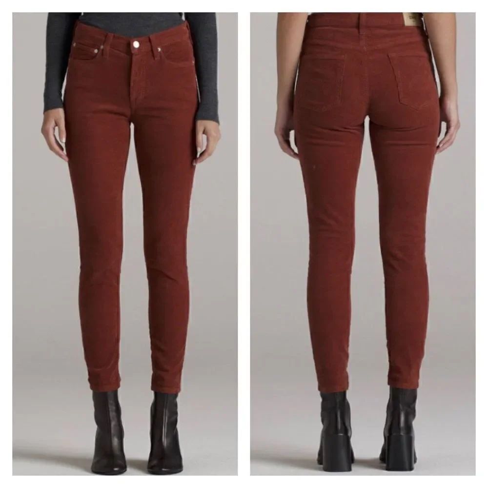 Edwin Pixie 9" Midrise Skinny Brown Corduroy Pants Size 27 NWOT
